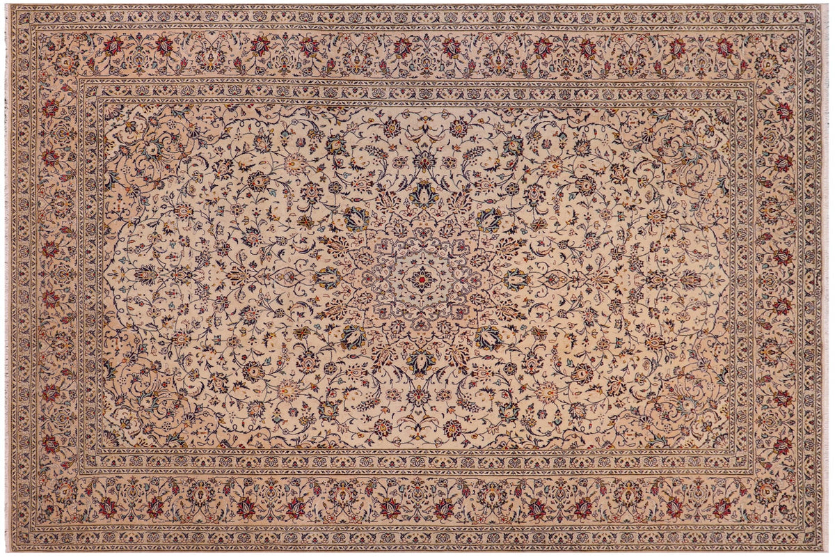 handmade Traditional Nahin Beige Tan Hand Knotted RECTANGLE 100% WOOL area rug 10 x 13