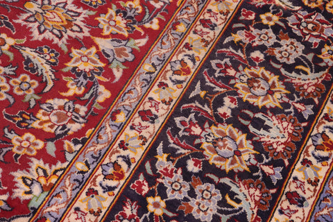 handmade Traditional Kashan Red Blue Hand Knotted RECTANGLE 100% WOOL area rug 10 x 12