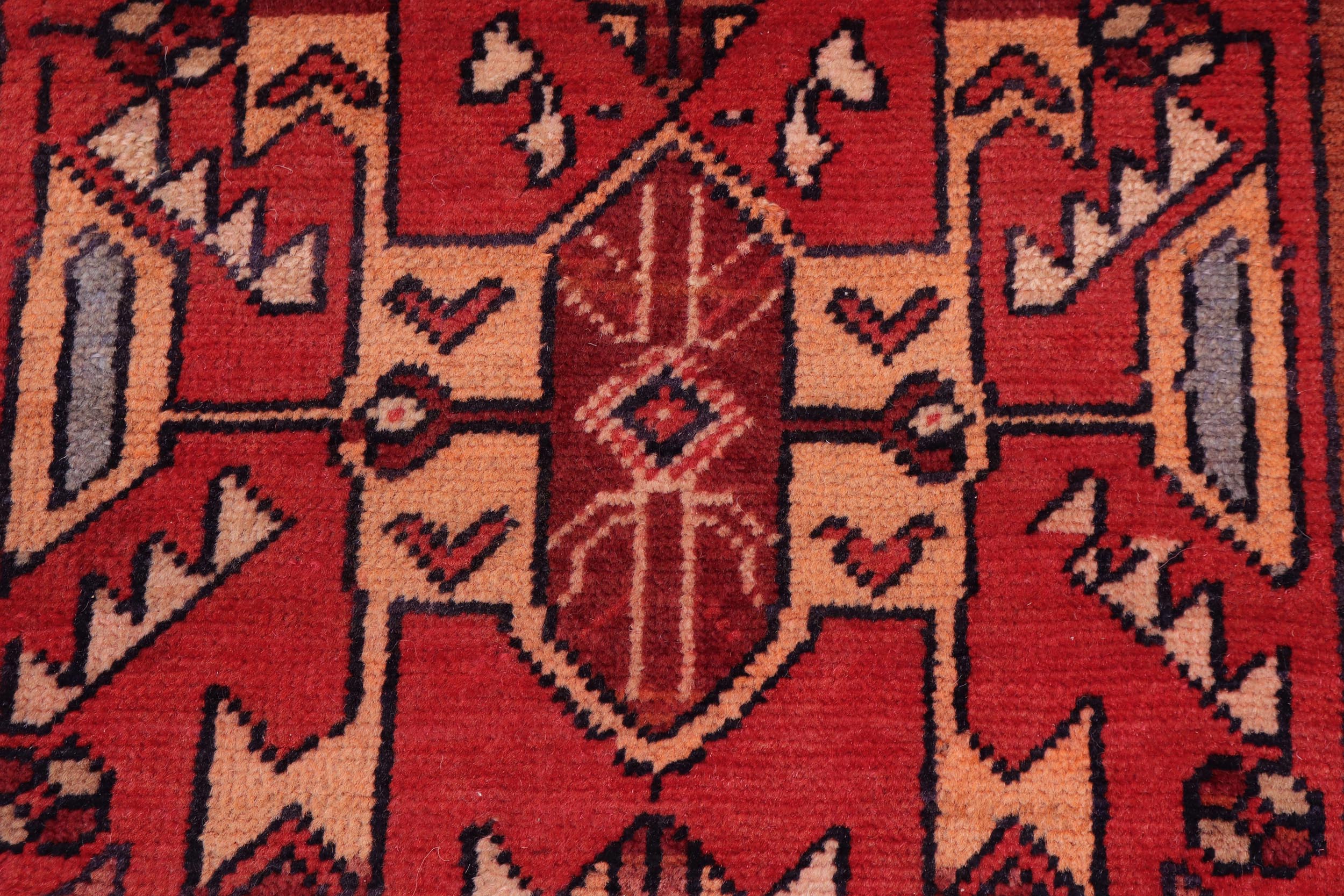 handmade Traditional Kashan Blue Red Hand Knotted RUNNER 100% WOOL area rug 4 x 10