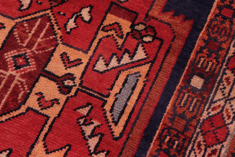 handmade Traditional Kashan Blue Red Hand Knotted RUNNER 100% WOOL area rug 4 x 10