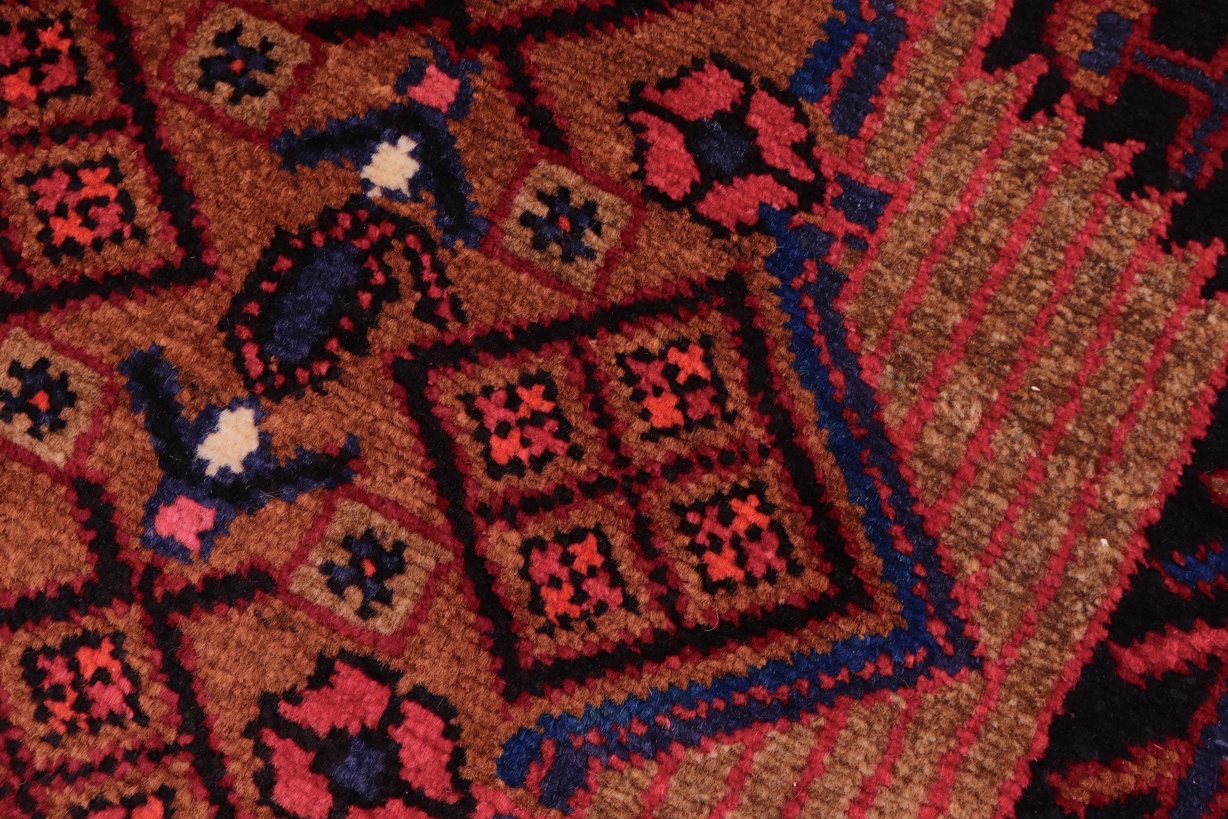 handmade Traditional Tabriz Black Red Hand Knotted RUNNER 100% WOOL area rug 4 x 10