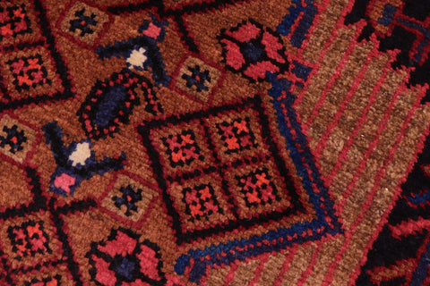 handmade Traditional Tabriz Black Red Hand Knotted RUNNER 100% WOOL area rug 4 x 10