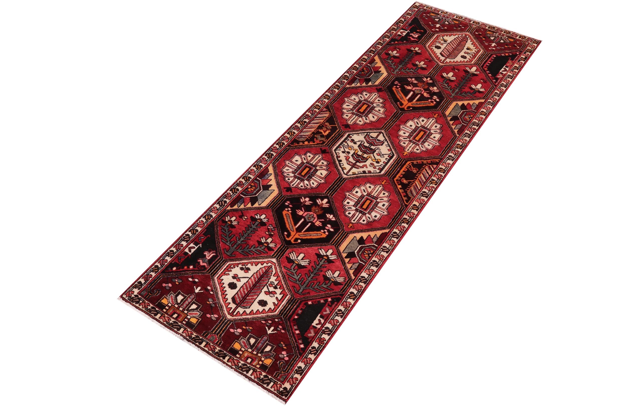 handmade Traditional Tabriz Red Rust Hand Knotted RUNNER 100% WOOL area rug 4 x 10