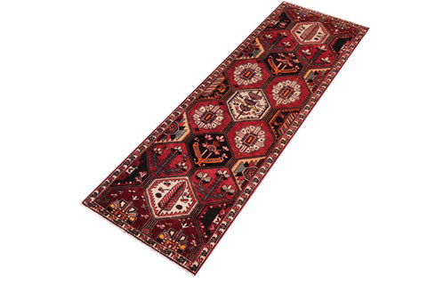 handmade Traditional Tabriz Red Rust Hand Knotted RUNNER 100% WOOL area rug 4 x 10