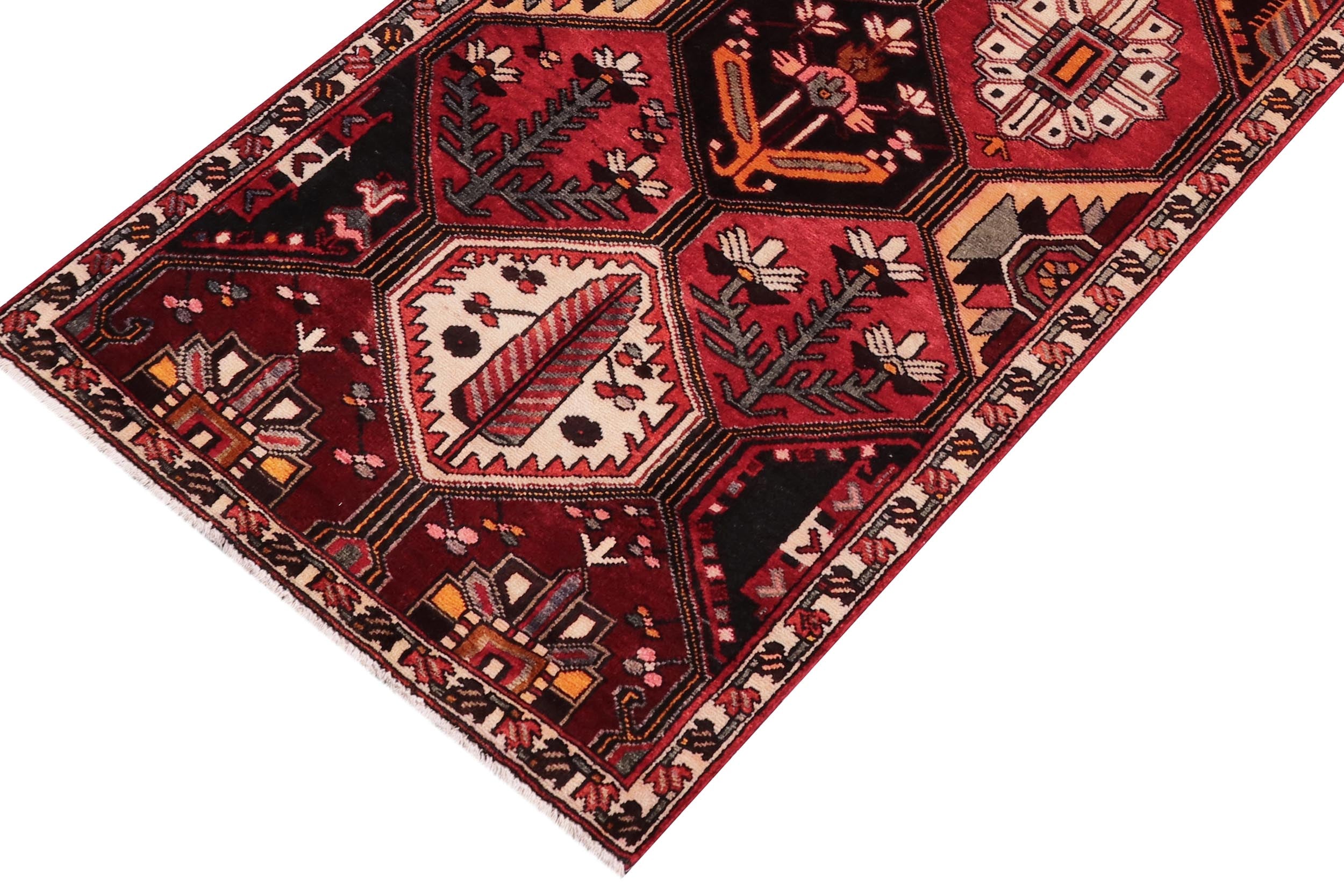 handmade Traditional Tabriz Red Rust Hand Knotted RUNNER 100% WOOL area rug 4 x 10