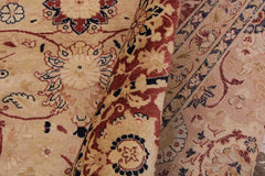 Antique Tabriz Goldie Beige/Red Wool Rug - 9'0''X12'0''