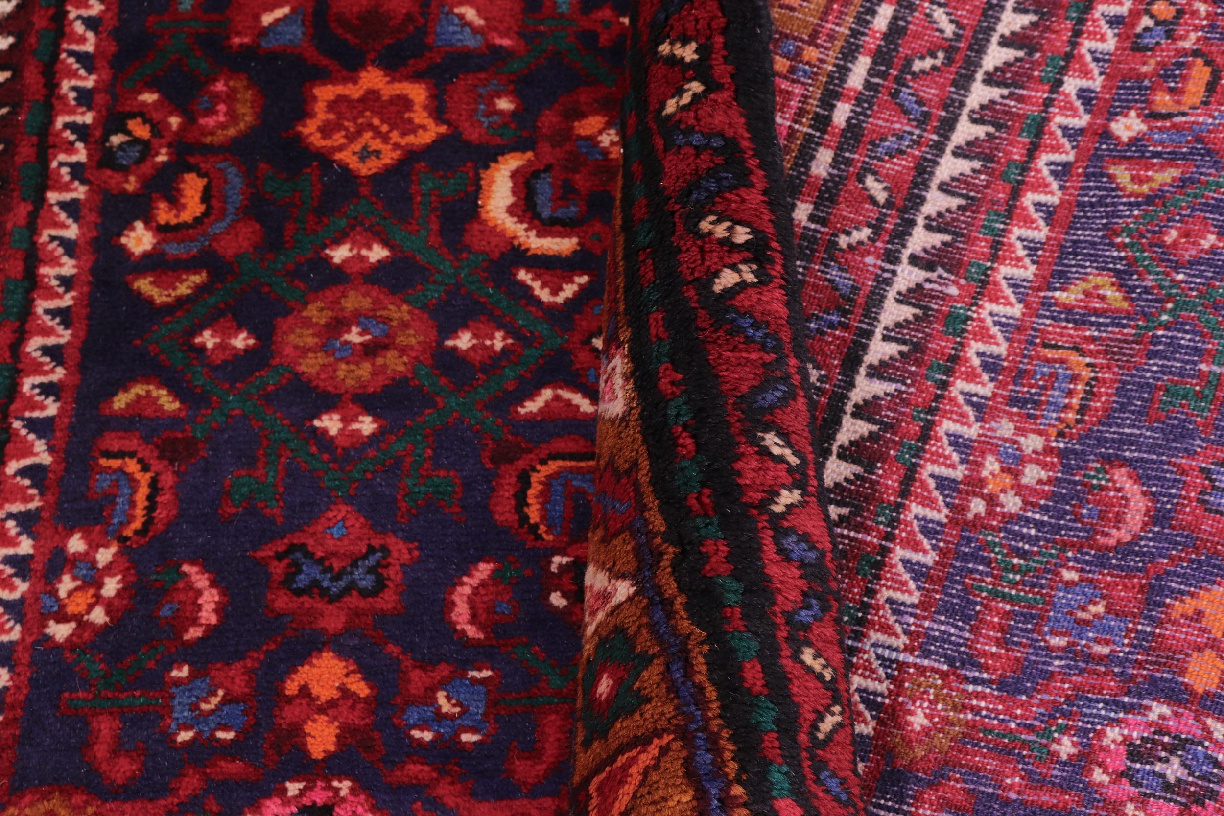 handmade Traditional Tabriz Blue Red Hand Knotted RUNNER 100% WOOL area rug 4 x 10