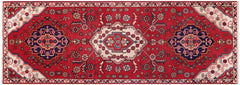 handmade Traditional Tabriz Red Beige Hand Knotted RUNNER 100% Wool Pile area rug 3x8