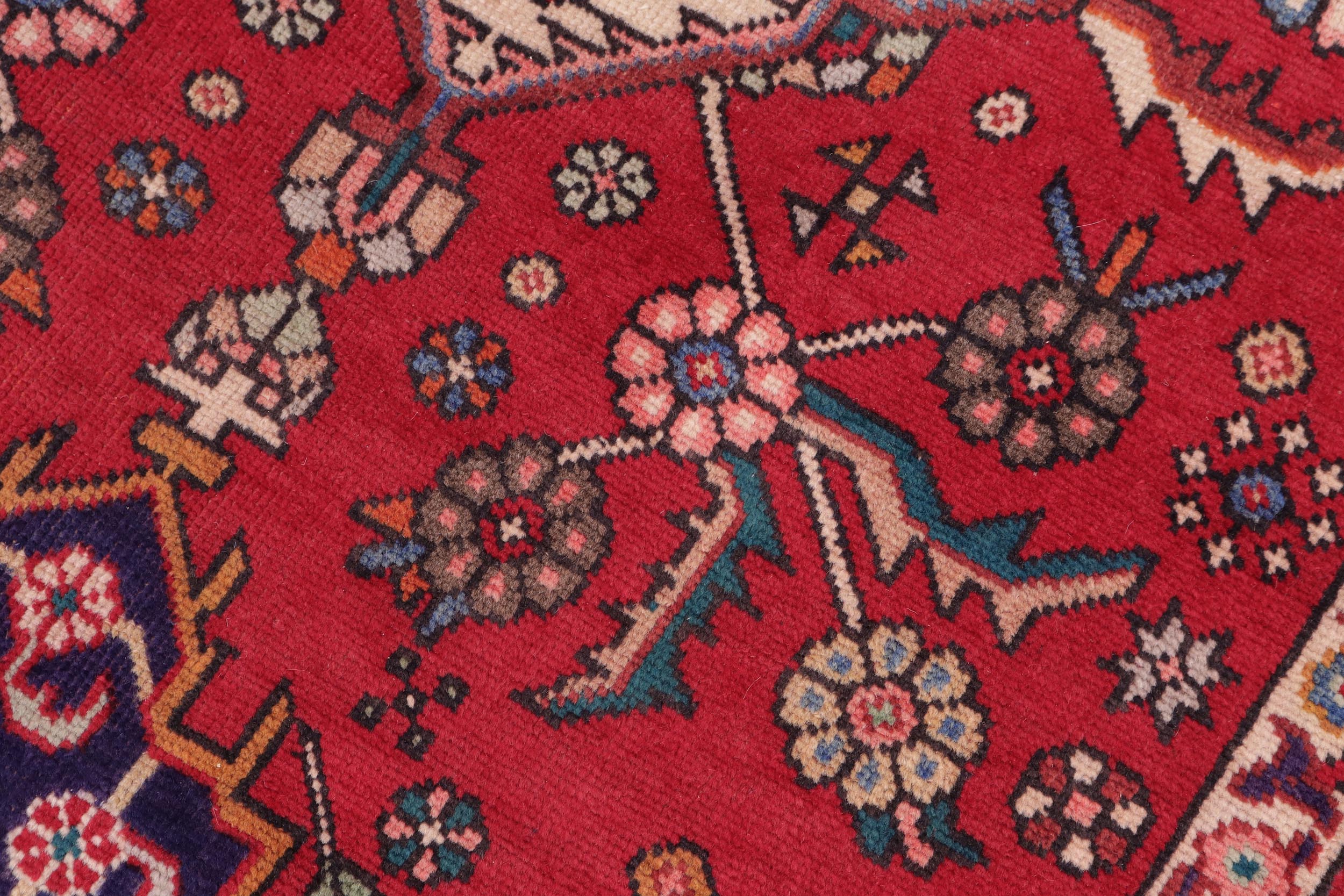 handmade Traditional Tabriz Red Beige Hand Knotted RUNNER 100% WOOL area rug 3 x 8