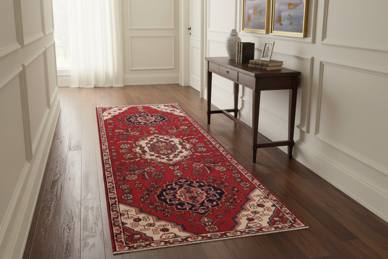 handmade Traditional Tabriz Red Beige Hand Knotted RUNNER 100% WOOL area rug 3 x 8