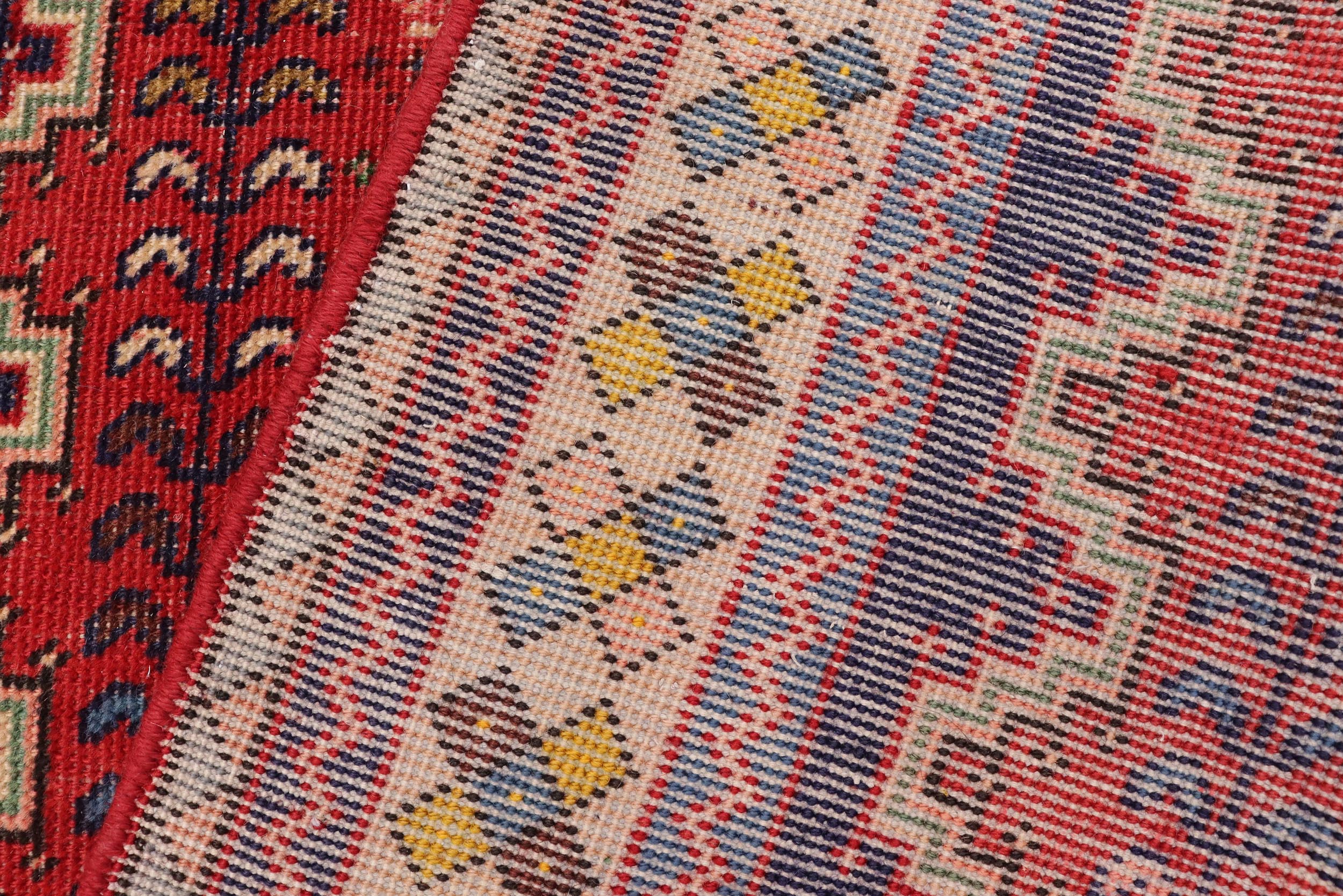 handmade Traditional Tabriz Red Beige Hand Knotted RUNNER 100% WOOL area rug 3 x 6