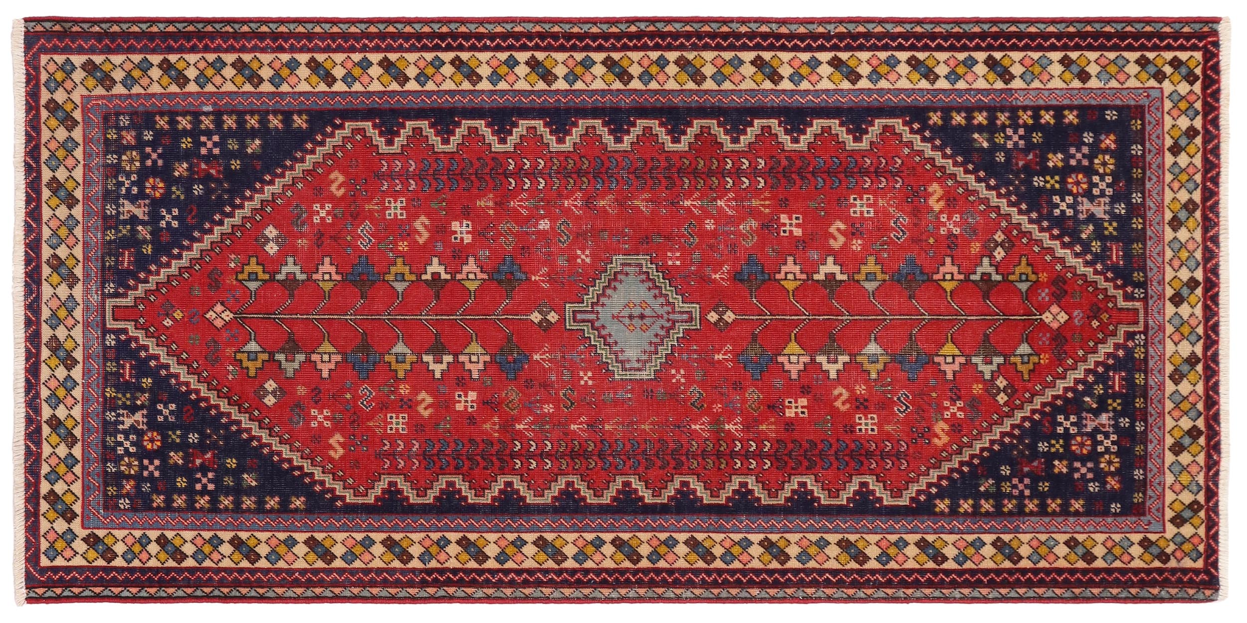 handmade Traditional Tabriz Red Beige Hand Knotted RUNNER 100% WOOL area rug 3 x 6