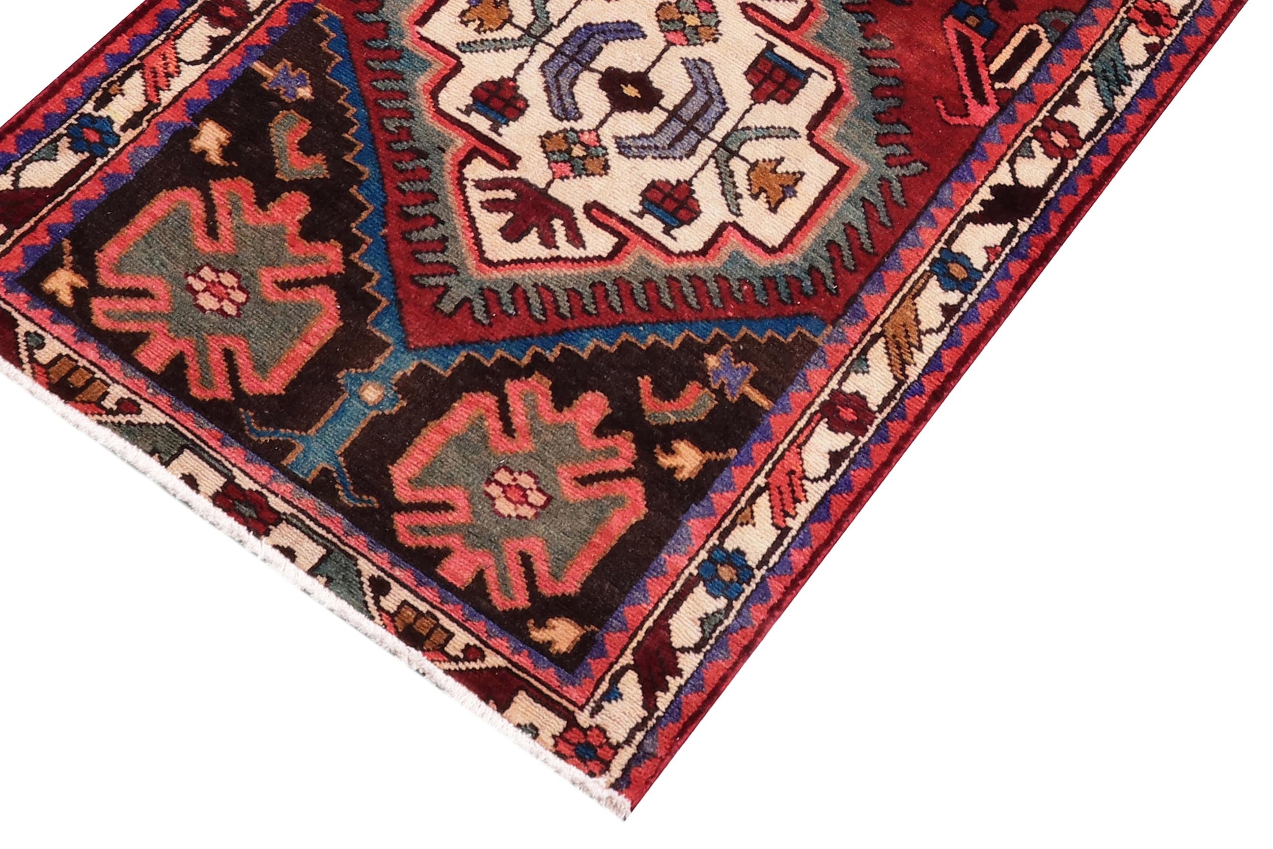 handmade Traditional Tabriz Red Beige Hand Knotted RUNNER 100% WOOL area rug 3 x 9