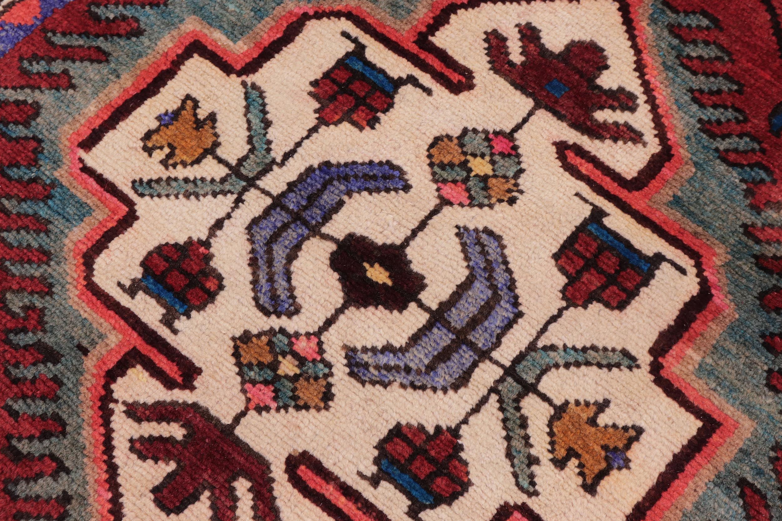 handmade Traditional Tabriz Red Beige Hand Knotted RUNNER 100% WOOL area rug 3 x 9