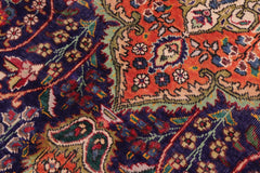 Traditional handmade Persian vintage distressed Blue Beige Hand Knotted RECTANGLE 100% WOOL area rug 8X11