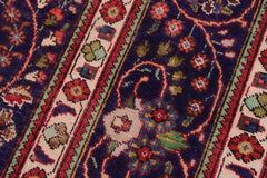 Traditional handmade Persian vintage distressed Blue Beige Hand Knotted RECTANGLE 100% WOOL area rug 8X11