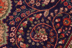 Traditional handmade Persian vintage distressed Blue Beige Hand Knotted RECTANGLE 100% WOOL area rug 8X11