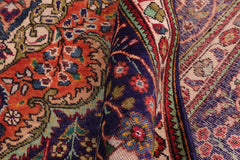 Traditional handmade Persian vintage distressed Blue Beige Hand Knotted RECTANGLE 100% WOOL area rug 8X11