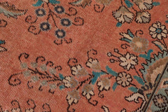 Traditional handmade Persian vintage distressed Peach Brown Hand Knotted RECTANGLE 100% WOOL area rug 8X11