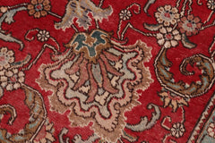 Traditional handmade Persian vintage distressed Red Beige Hand Knotted RECTANGLE 100% WOOL area rug 8X11