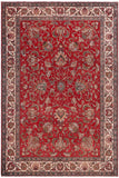 Vintage Antique Tabriz Jermaine Red/Beige Wool Rug - 8'1'' x 11'3''