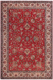 Traditional handmade Persian vintage distressed Red Beige Hand Knotted RECTANGLE 100% WOOL area rug 8 x 11