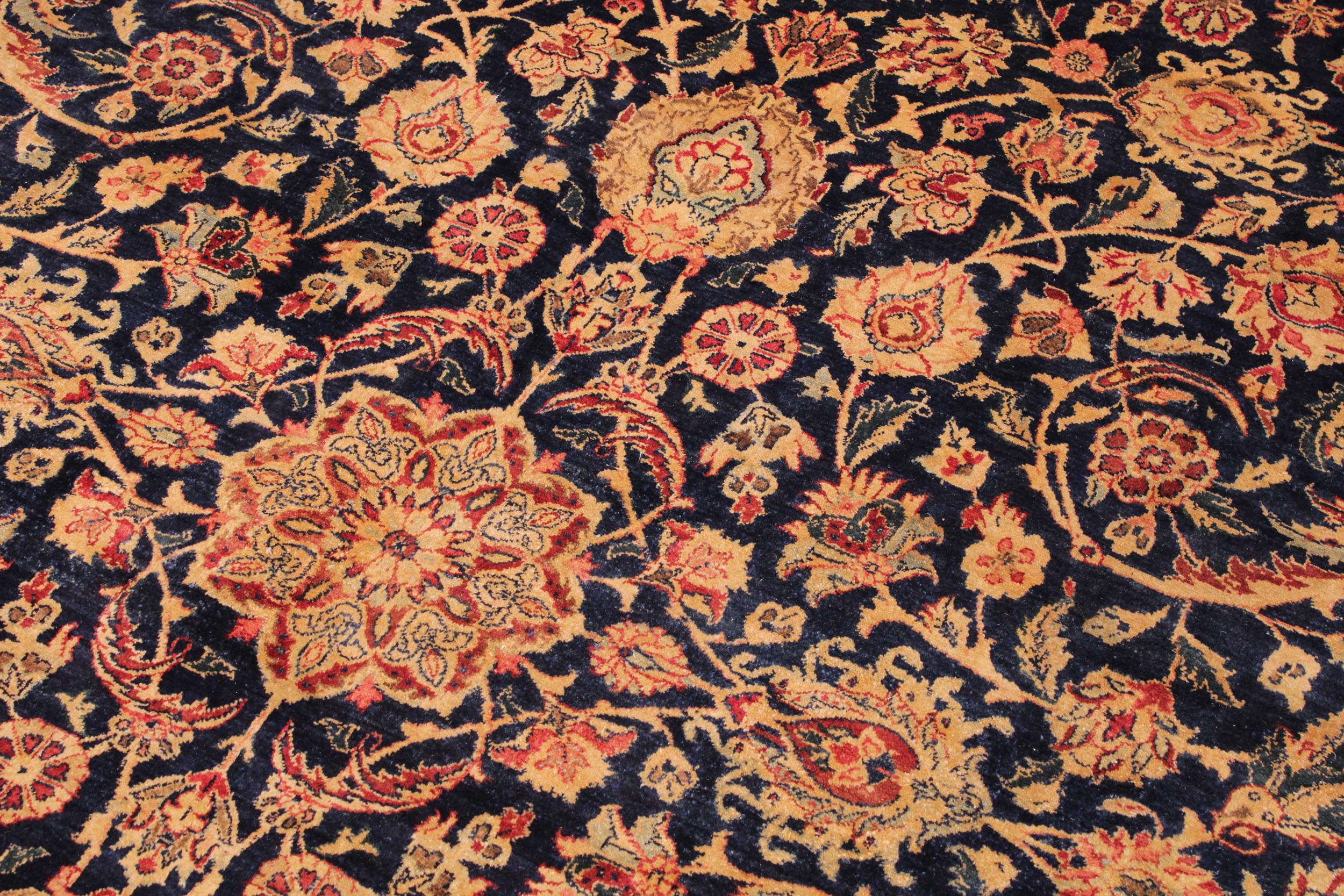 handmade Traditional Dabir Blue Maroon Hand Knotted RECTANGLE 100% WOOL area rug 9 x 12
