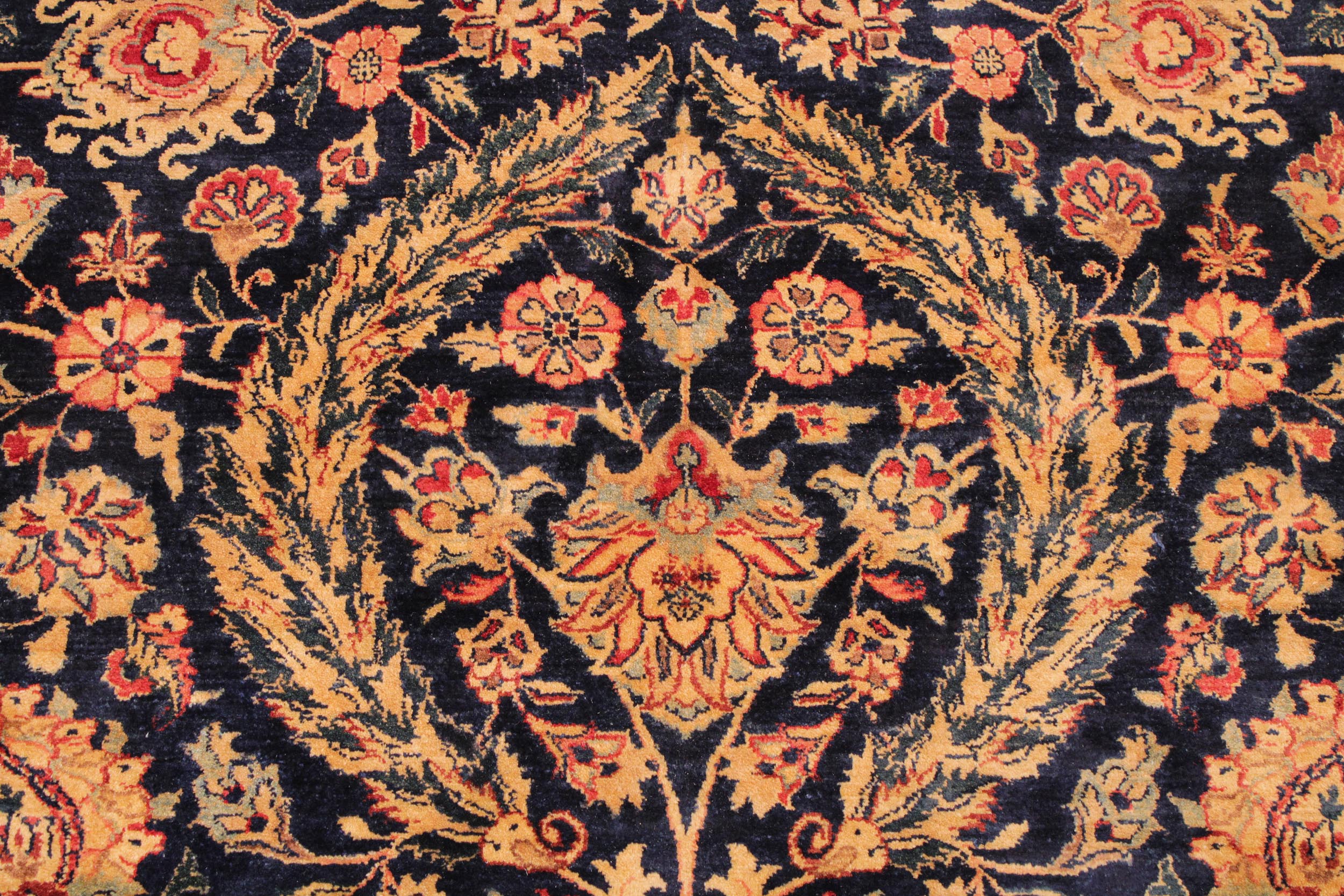 handmade Traditional Dabir Blue Maroon Hand Knotted RECTANGLE 100% WOOL area rug 9 x 12