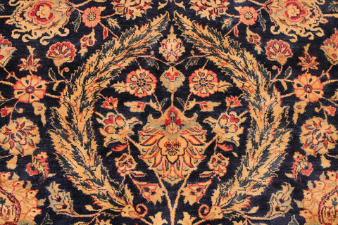 handmade Traditional Dabir Blue Maroon Hand Knotted RECTANGLE 100% WOOL area rug 9 x 12