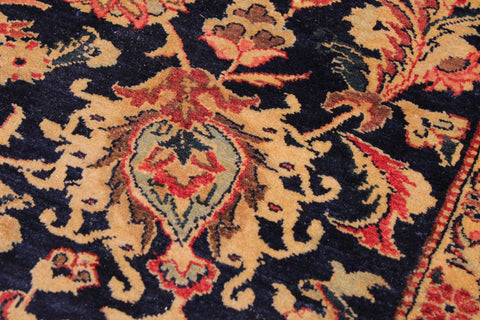 handmade Traditional Dabir Blue Maroon Hand Knotted RECTANGLE 100% WOOL area rug 9 x 12