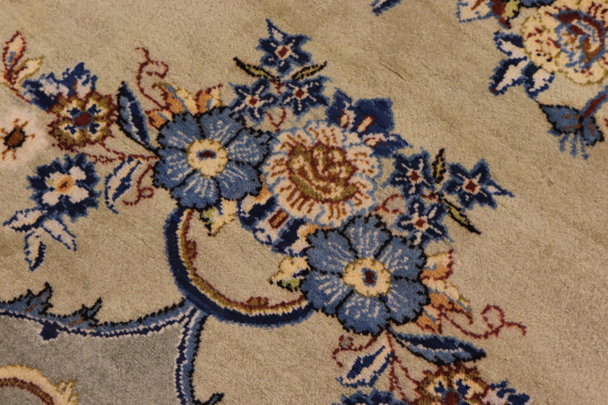 handmade Traditional Tabriz Green Blue Hand Knotted RECTANGLE 100% WOOL area rug 8 x 12