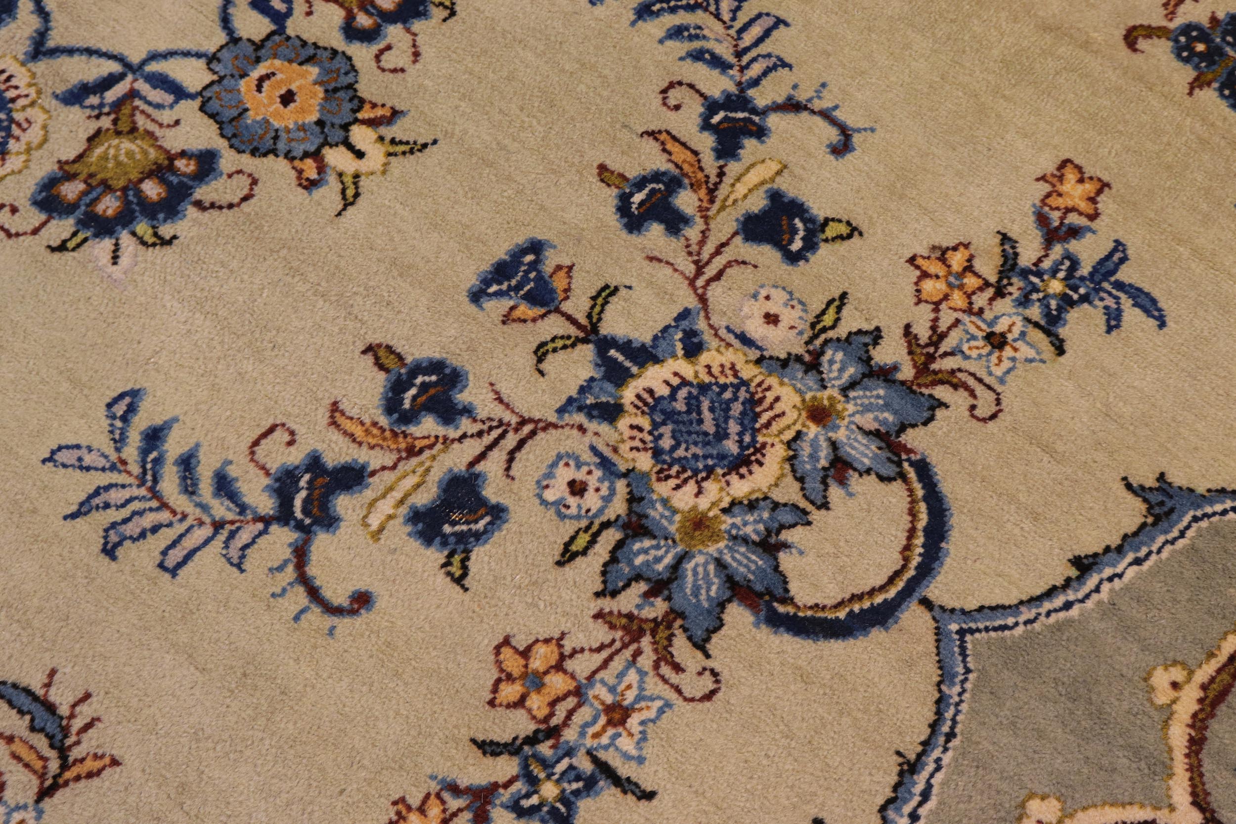 handmade Traditional Tabriz Green Blue Hand Knotted RECTANGLE 100% WOOL area rug 8 x 12