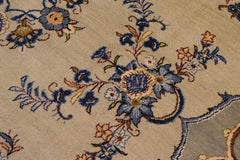 handmade Traditional Tabriz Green Blue Hand Knotted RECTANGLE 100% Wool Pile area rug 8x12