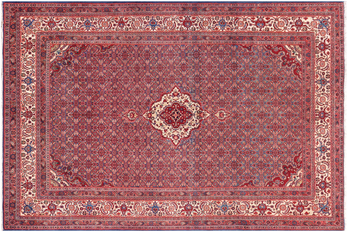 handmade Traditional Tabriz Blue Beige Hand Knotted RECTANGLE 100% WOOL area rug 7 x 10