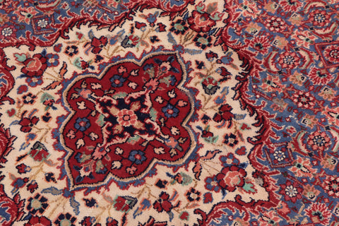 handmade Traditional Tabriz Blue Beige Hand Knotted RECTANGLE 100% WOOL area rug 7 x 10