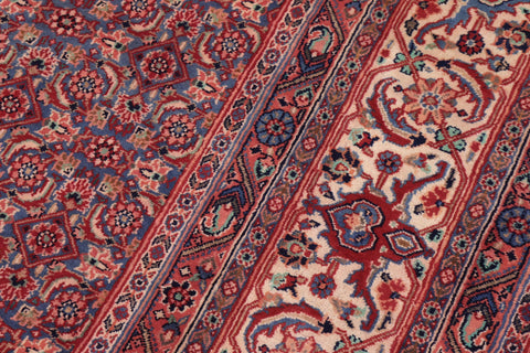 handmade Traditional Tabriz Blue Beige Hand Knotted RECTANGLE 100% WOOL area rug 7 x 10