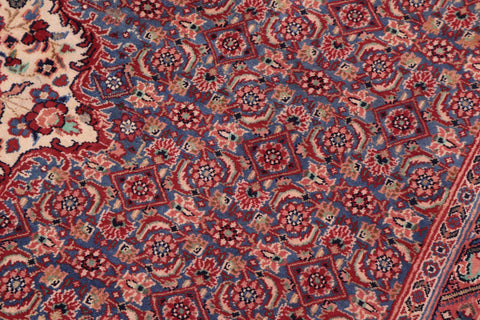 handmade Traditional Tabriz Blue Beige Hand Knotted RECTANGLE 100% WOOL area rug 7 x 10