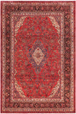 Traditional handmade Persian vintage distressed Red Brown Hand Knotted RECTANGLE 100% WOOL area rug 9 x 12