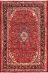 Traditional handmade Persian vintage distressed Red Brown Hand Knotted RECTANGLE 100% WOOL area rug 9X12