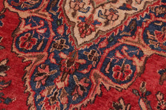 Traditional handmade Persian vintage distressed Red Brown Hand Knotted RECTANGLE 100% WOOL area rug 9X12