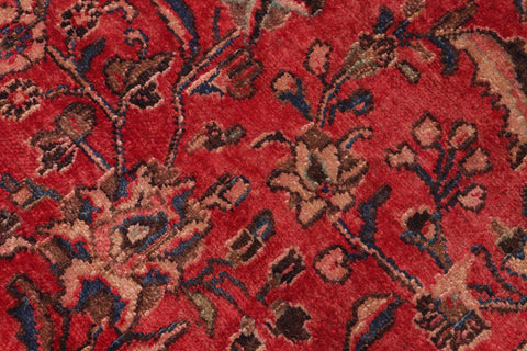 handmade Vintage Kashan Red Brown Hand Knotted RECTANGLE 100% WOOL area rug 9' x 12'