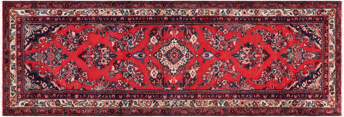 handmade Traditional Kashan Red Beige Hand Knotted RUNNER 100% WOOL area rug 3 x 9