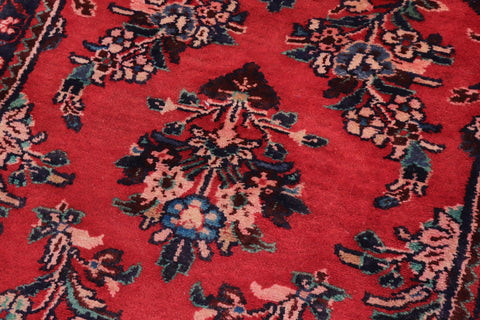 handmade Traditional Kashan Red Beige Hand Knotted RUNNER 100% WOOL area rug 3 x 9