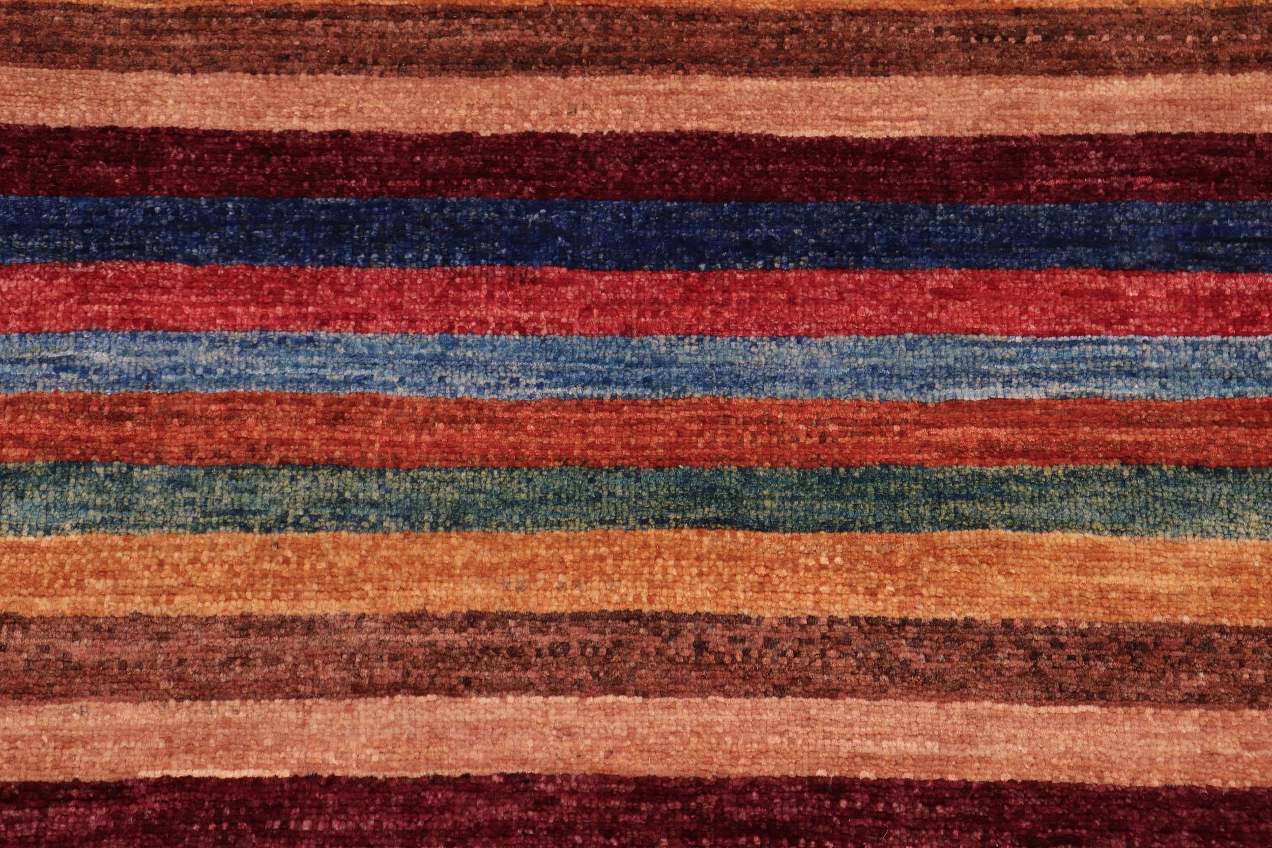 handmade Geometric Kurjean Red Blue Hand Knotted RECTANGLE 100% WOOL area rug 9x12