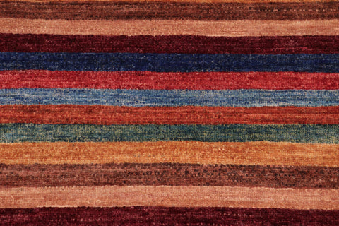 handmade Geometric Kurjean Red Blue Hand Knotted RECTANGLE 100% WOOL area rug 9x12