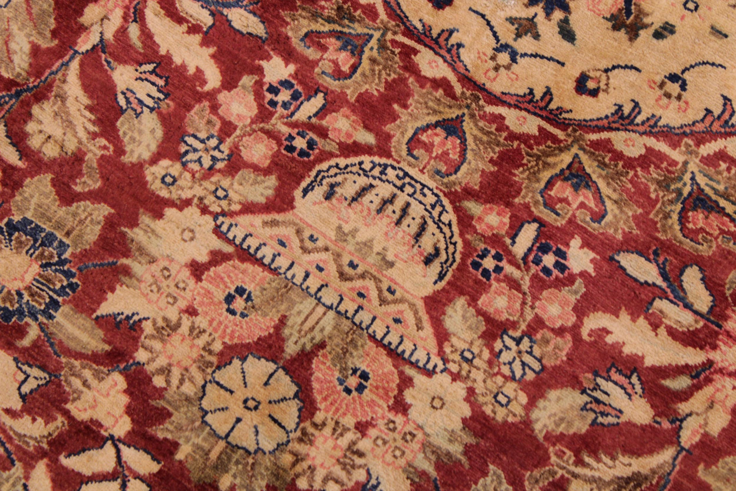 handmade Traditional Hussani Red Blue Hand Knotted RECTANGLE 100% WOOL area rug 9 x 11