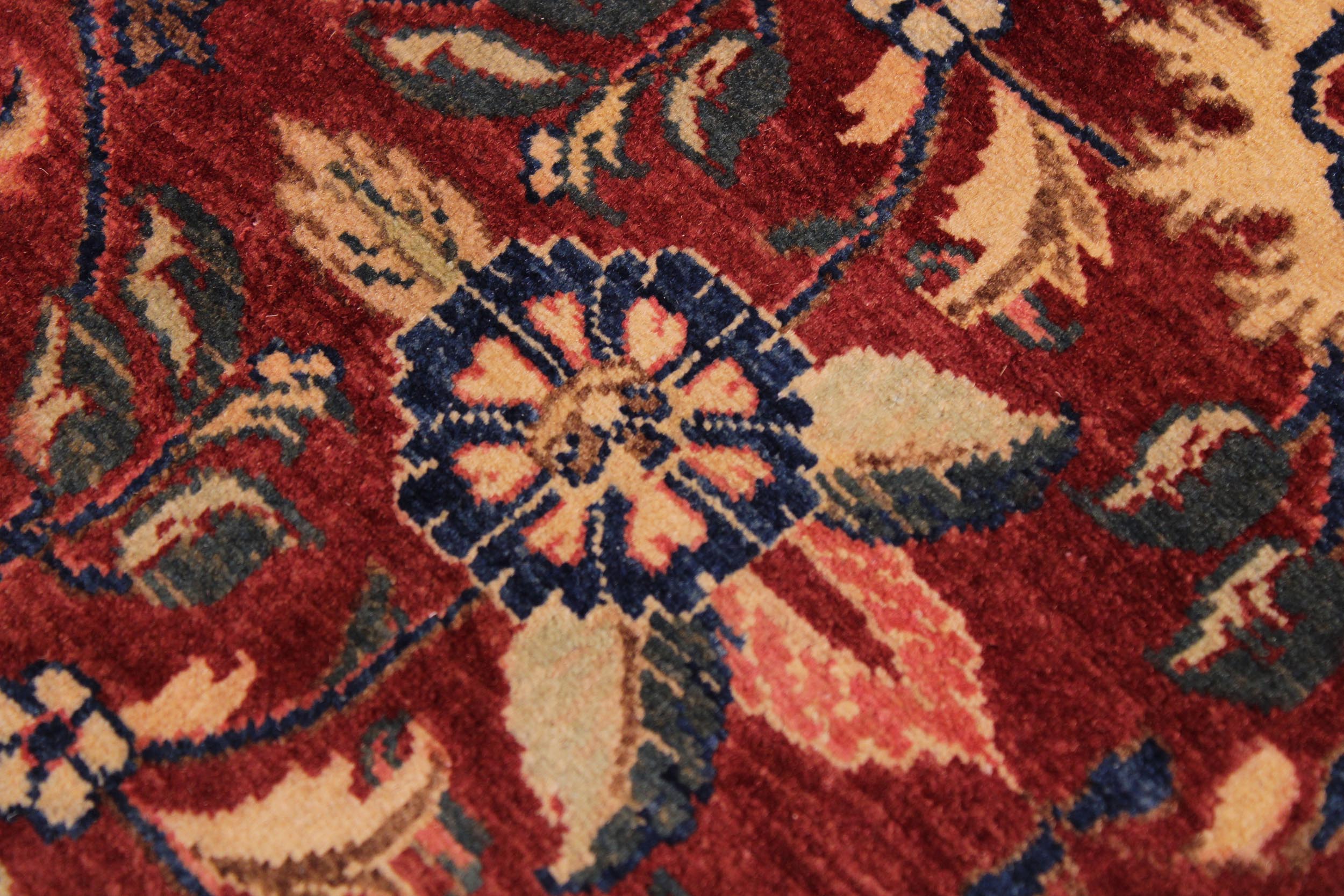 handmade Traditional Hussani Red Blue Hand Knotted RECTANGLE 100% WOOL area rug 9 x 11
