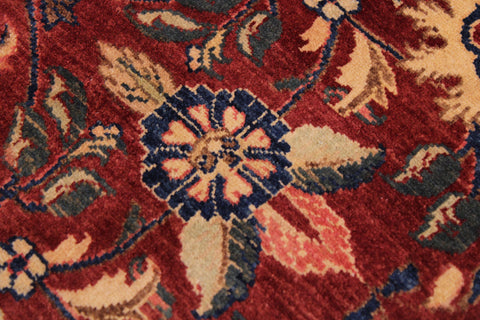 handmade Traditional Hussani Red Blue Hand Knotted RECTANGLE 100% WOOL area rug 9 x 11