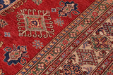 handmade Geometric Super Kazak Red Beige Hand Knotted RECTANGLE 100% WOOL area rug 9 x 12