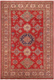 Rustic Super Kazak Mathias Red/Beige Wool Rug - 8'9'' x 11'8''